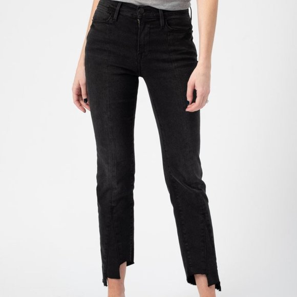 FRAMELe High Straight Front Triangle Gusset Jean in Bombay